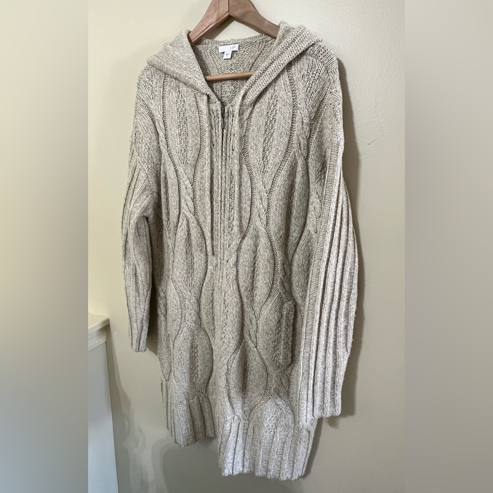 J.Jill longer, chunky zip cardigan